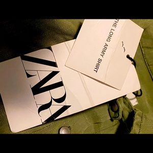 NWT ZARA Long Army Dress